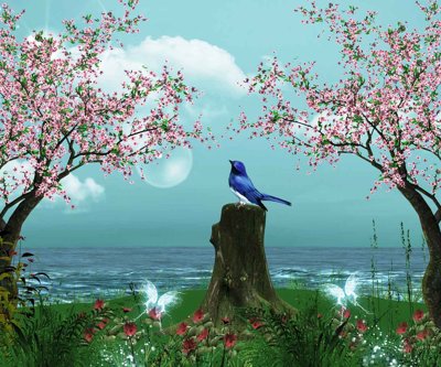 Ảnh mô tả file gốc in mica Tranh dán tường 3D phong cảnh hữu tình #121