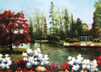 File tranh Tranh dán tường 3D phong cảnh hữu tình #65 (bản gốc) treo phòng ăn