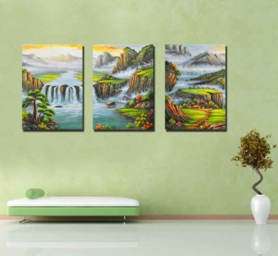 Tải file Tranh ghép phong cảnh treo tường trang trí phòng #24 (gốc) chủ đề phong thủy