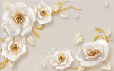 File tranh Tranh hoa nổi 3D - Tranh hoa dán tường 3D #89 (gốc) chủ đề trừu tượng