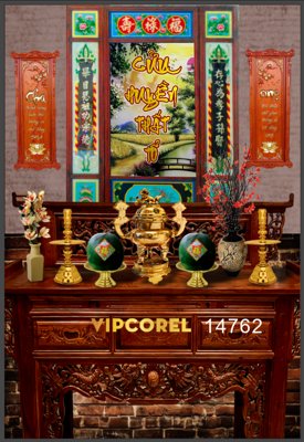 Chi tiết file ảnh Tranh phòng thờ Cửu Huyền Thất Tổ - Tranh kiếng sắc nét