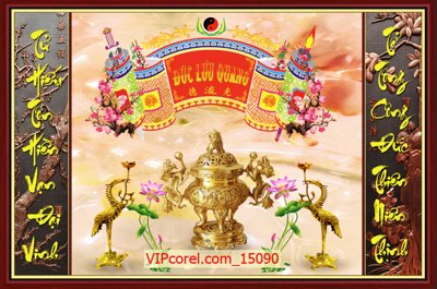 File gốc in ấn Tranh phòng thờ, bàn thờ, mâm ngũ quả file PSD 15090 độ phân giải cao