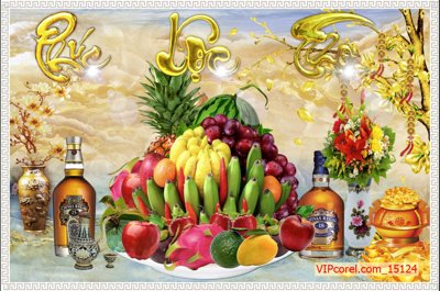 File tranh PSD Tranh phòng thờ, bàn thờ, mâm ngũ quả file PSD 15124 chất lượng cao