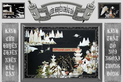 File gốc Tranh phòng thờ, bàn thờ, mâm ngũ quả file PSD 15173 (phong cách) châu Âu