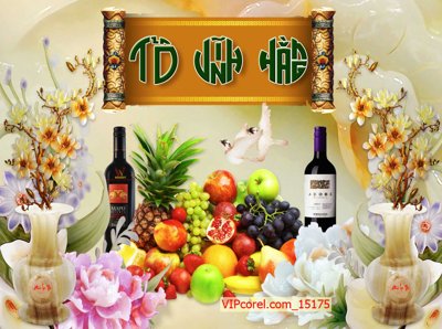 File in trần Tranh phòng thờ, bàn thờ, mâm ngũ quả file PSD 15175 (file gốc) chủ đề vũ trụ