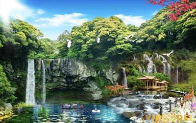 Tải file Tranh phong thủy 3D - phong cảnh sơn thủy hữu tình #78 (gốc) in ấn ngay lập tức
