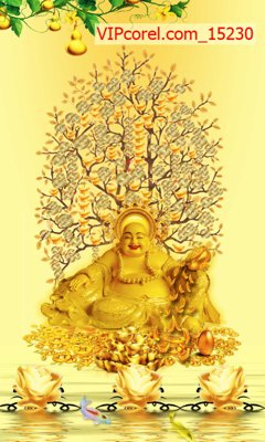 Download file Tranh tài lộc - Tranh tường 3D file PSD 15230 (gốc) in mica cao cấp