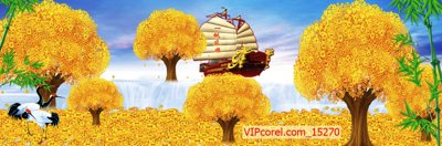 File tranh Tranh tài lộc - Tranh tường 3D file PSD 15270 (ảnh gốc) cho in ấn kỹ thuật số