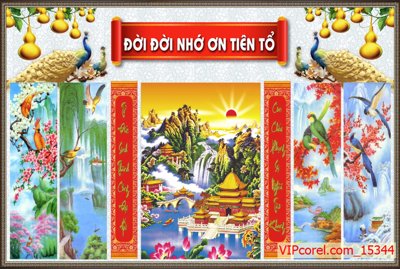 Tải file Tranh tài lộc - Tranh tường 3D file PSD 15344 (gốc) làm file thiết kế