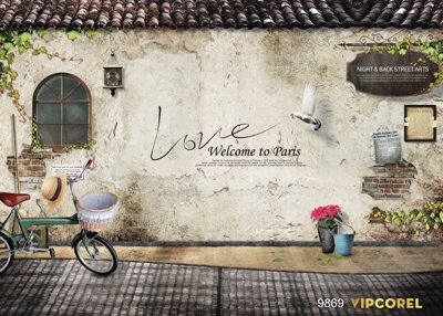 File gốc Tranh tường quán cà phê #06 file in tif (in mica) cắt laser