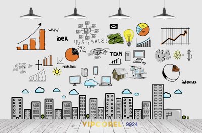 File in ấn chuyên nghiệp Tranh tường quán cà phê #42 file PSD (file gốc)