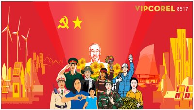 File tranh Tranh tuyên truyền cổ động 8517 file corel (bản gốc) in lụa 3D