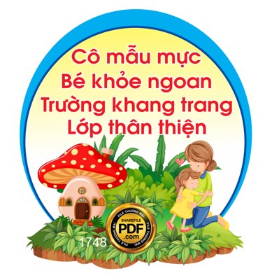 File gốc [VIP] Cô mẫu mực - bé khỏe ngoan file PDF & CDR (in tráng gương) hiện đại