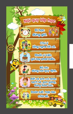 File gốc [VIP] NỘI QUY LỚP EM TRƯỜNG MẦM NON #10 file PDF & CDR (dành cho quảng cáo)