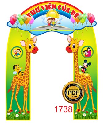 File tranh trang trí [VIP] Trang trí cổng Thư viện của bé file PDF & CDR (file gốc)