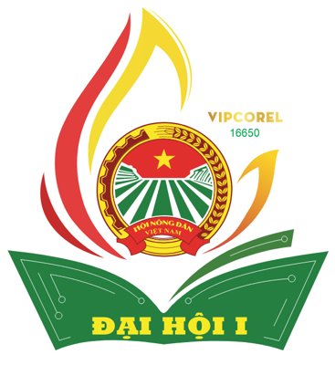 File ảnh Vector Logo Đại hội Hội Nông Dân xã 2025-2030 (gốc) dùng in Pano