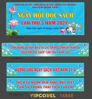 Tải file Vector Ngày Hội Đọc Sách nền xanh file corel (ảnh gốc) độ phân giải 300dpi