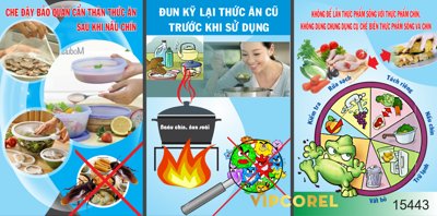 File gốc Vector Poster An toàn vệ sinh nhà bếp file corel (in tráng gương) nghệ thuật