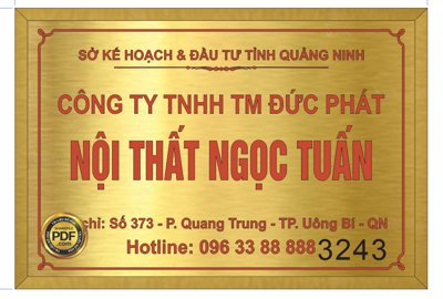 File gốc Vector biển công ty chất liệu inox vàng xước file corel (PSD/TIFF) độ phân giải cao
