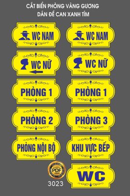 Tải file gốc in lụa Vector biển phòng cắt CNC alu vàng gương file corel siêu nét