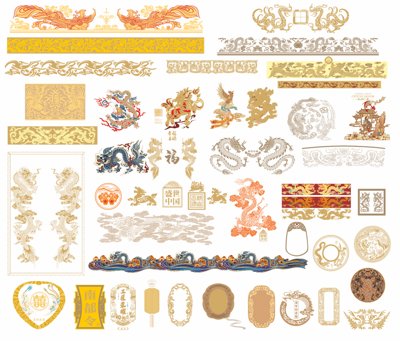 File gốc Vector họa tiết hoa văn con rồng file corel (trang trí) phòng ngủ