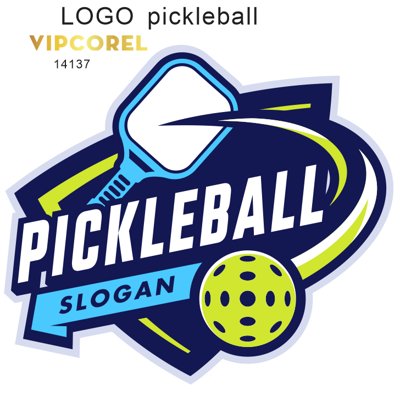 File gốc Vector logo đánh bóng PickleBall file corel (chuẩn CMYK) cho nhà in