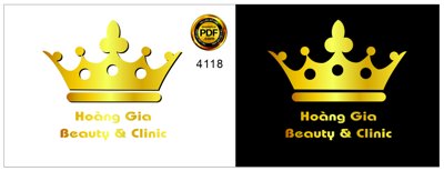 File PSD in ấn Vector logo Beauty & Clinic Hoàng Gia file PDF (chất lượng cao)