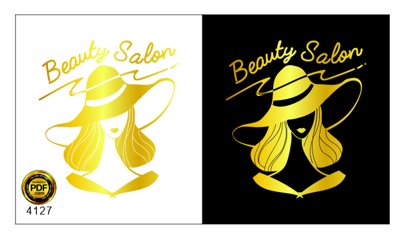 Ảnh gốc Vector logo Beauty salon file corel (độ nét cao) in mica