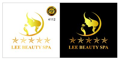 File gốc in ấn Vector logo Lee Beauty spa file corel chuẩn màu CMYK