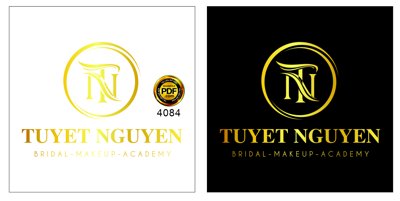 Hình ảnh file gốc Vector logo Tuyết Nguyễn Bridal - makeup - Academy file corel (chất lượng cao)