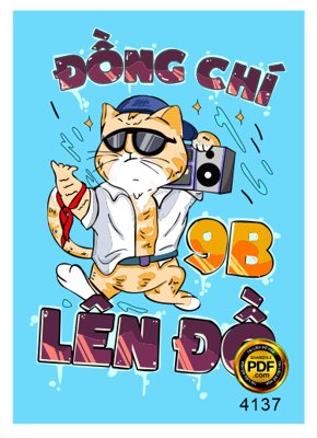 File tranh Vector logo in áo đồng chí 9B lên đồ file PDF (bản gốc) in lụa dán tường