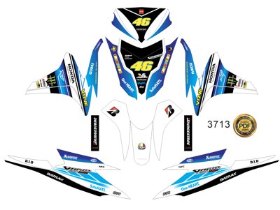 File gốc Vector tem xe máy Vario 150 #13 file corel (dành cho quảng cáo)