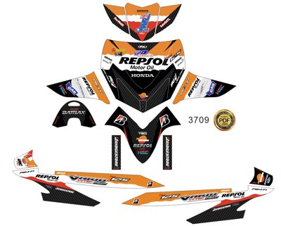 File tranh trang trí Vector tem xe máy Vario 150 #9 file corel (tải file gốc)