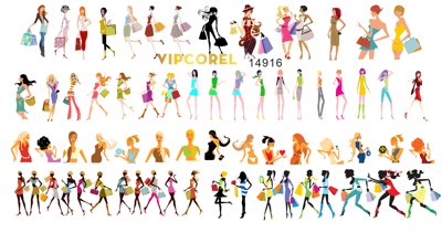 File tranh Vector thời trang - làm đẹp file corel (bản gốc) treo tường