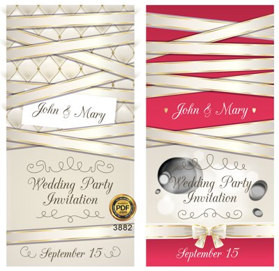 File tranh Vector wedding Invitation #117 file PDF (ảnh gốc) in trần 3D