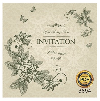 File tranh Vector wedding Invitation #129 file PDF (gốc) chủ đề thành phố