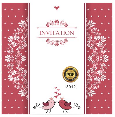 File in trần Vector wedding Invitation #147 file PDF (bản gốc) đại dương