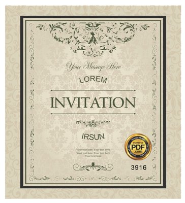 File in trần Vector wedding Invitation #151 file PDF (file gốc) phong thủy