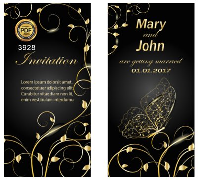Tải file Vector wedding Invitation #163 file PDF (gốc) để in ấn ngay