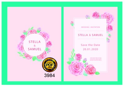 Tải file Vector wedding Invitation #220 file PDF (ảnh gốc) in tranh kính