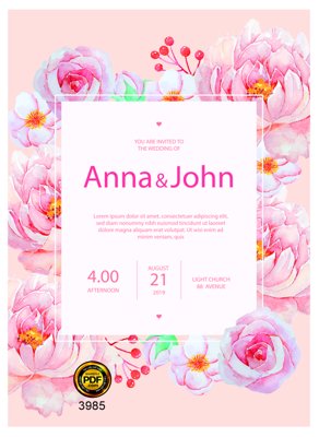 Tải file Vector wedding Invitation #221 file PDF (gốc) làm file in ấn