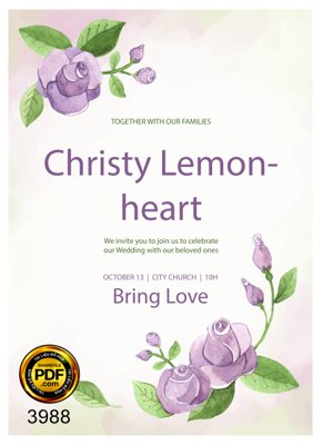 Tải file Vector wedding Invitation #224 file PDF (gốc) làm file tranh quảng cáo