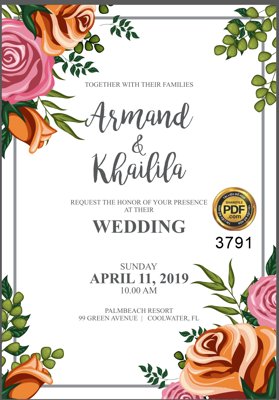 File gốc Vector wedding Invitation #26 file PDF (dành cho quảng cáo)