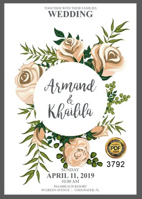 Tải file Vector wedding Invitation #27 file PDF (gốc) làm file tranh quảng cáo