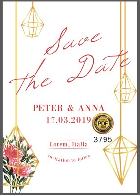 File gốc Vector wedding Invitation #30 file PDF (cho in UV) siêu nét