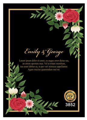 Tải file gốc Vector wedding Invitation #87 file PDF (bản PSD) chỉnh sửa được