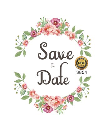 Download file gốc Vector wedding Invitation #89 file PDF (in mica) trang trí