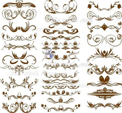 Download file gốc Vetores (1226) (in lụa) hoa lá