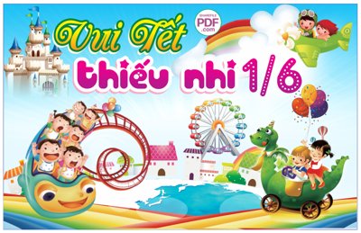 File gốc Vui tết thiếu nhi 1/6 file PDF & CDR (thiết kế) độc quyền