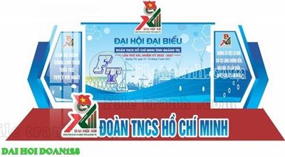 File gốc in tráng gương File thiết kế mẫu pano phông tranh đại hội đoàn 128 chi tiết